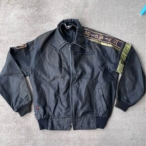 Vintage 90s Honda Goldwing motorcycle jacket with branded patches biker coat